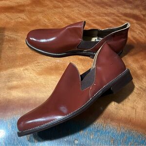 Vintage Skamps Brown Leather Slip on Shoes size 11.5 NOS